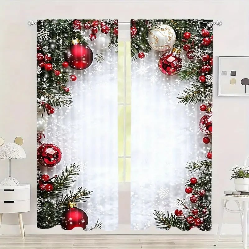🎅CHRISTMAS SEASON SPECIAL PRICE ￡9.99!!🎁Christmas Themed Curtains