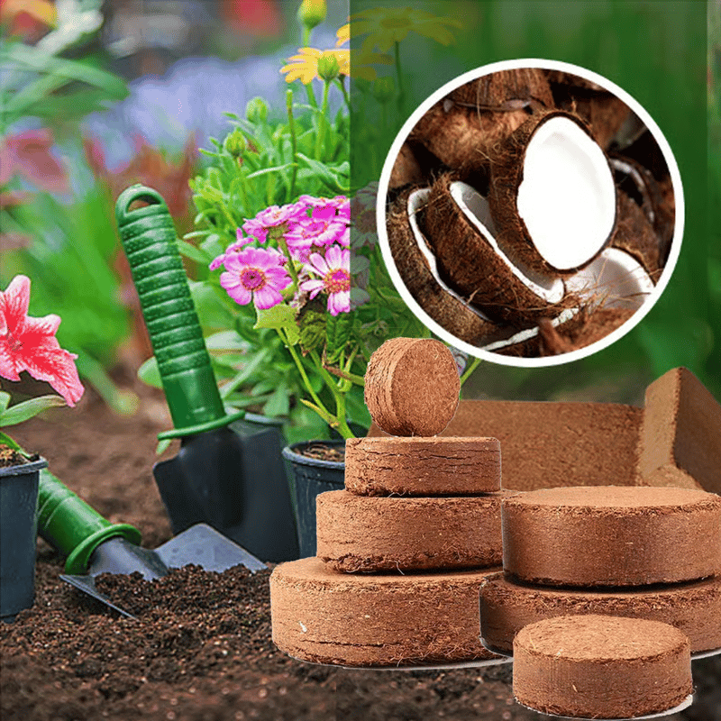 🔥LAST DAY SALE - ONLY £8.99!!⚡50K+ SOLD!🌱 🥥Premium Organic Coconut Coir Bricks For Plants