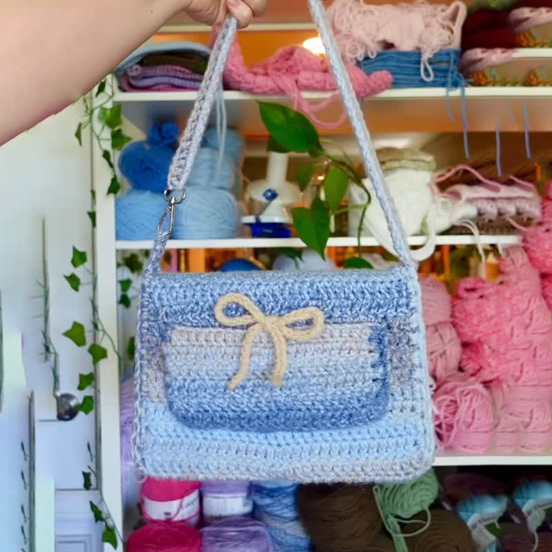 Crochet Book Sleeve Bag Charm