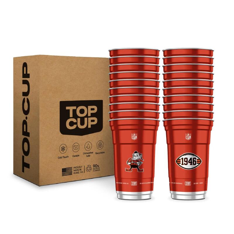 Top Cup NFL 20 oz Reusable Aluminum Cups 20 Count