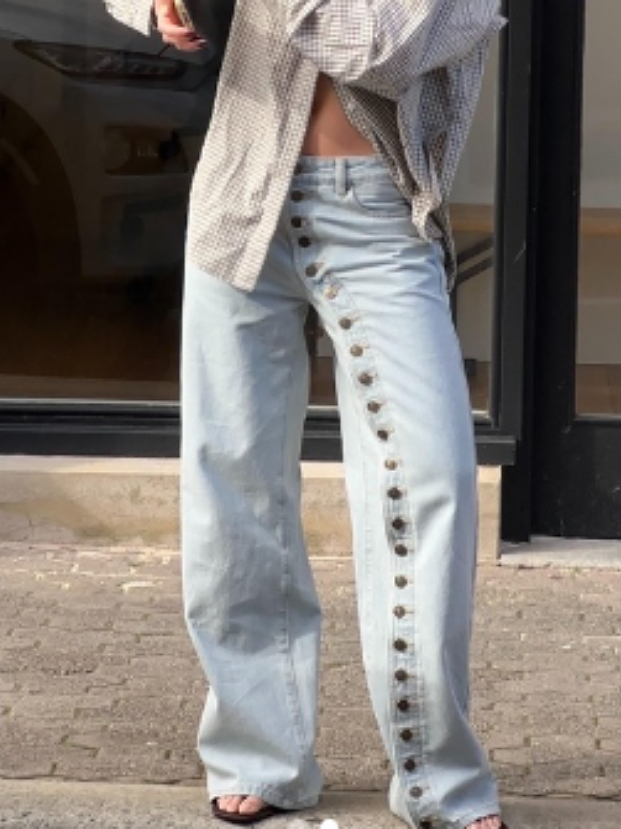 Long Button-Designs Jeans