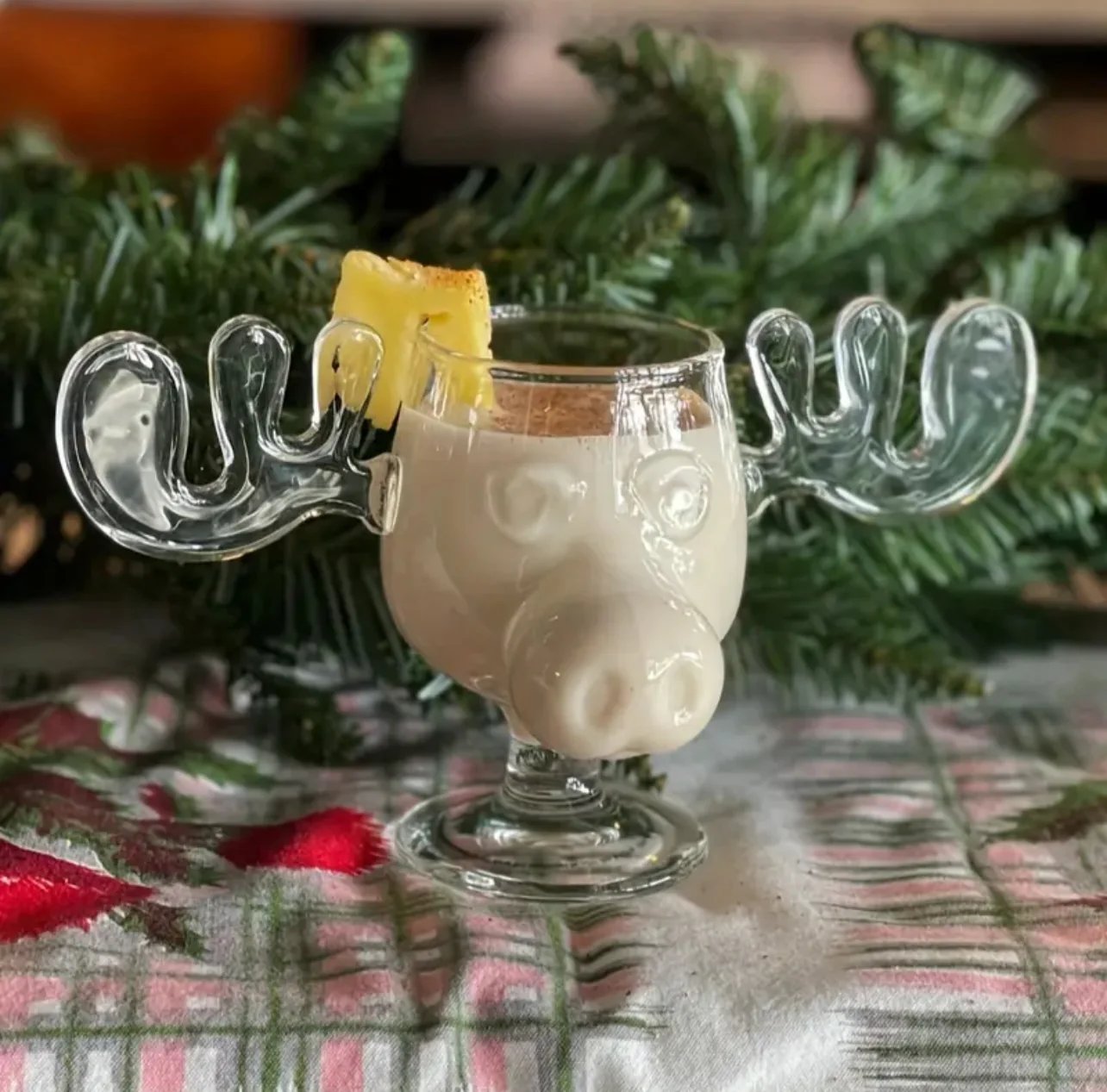 🎅Christmas Gift Idea 50%OFF🎁The Stag's Gaze: Where Light Dances 🦌✨Glass Reindeer Mug