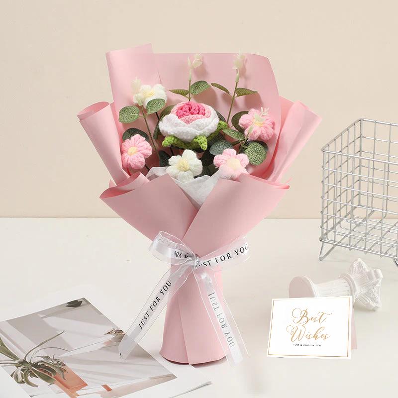 🎁Mother's Day Special Gift ￡12.99!!⚡50K+ SOLD!💐Handmade Delicate Crochet Flower Bouquet