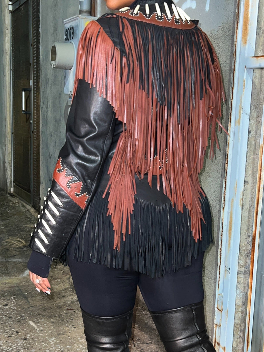 Fringe Long Sleeve Jacket