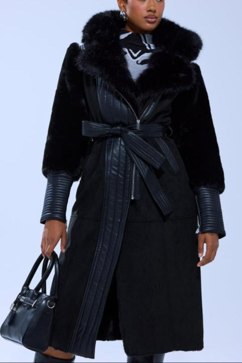 MIXED MEDIA COAT
