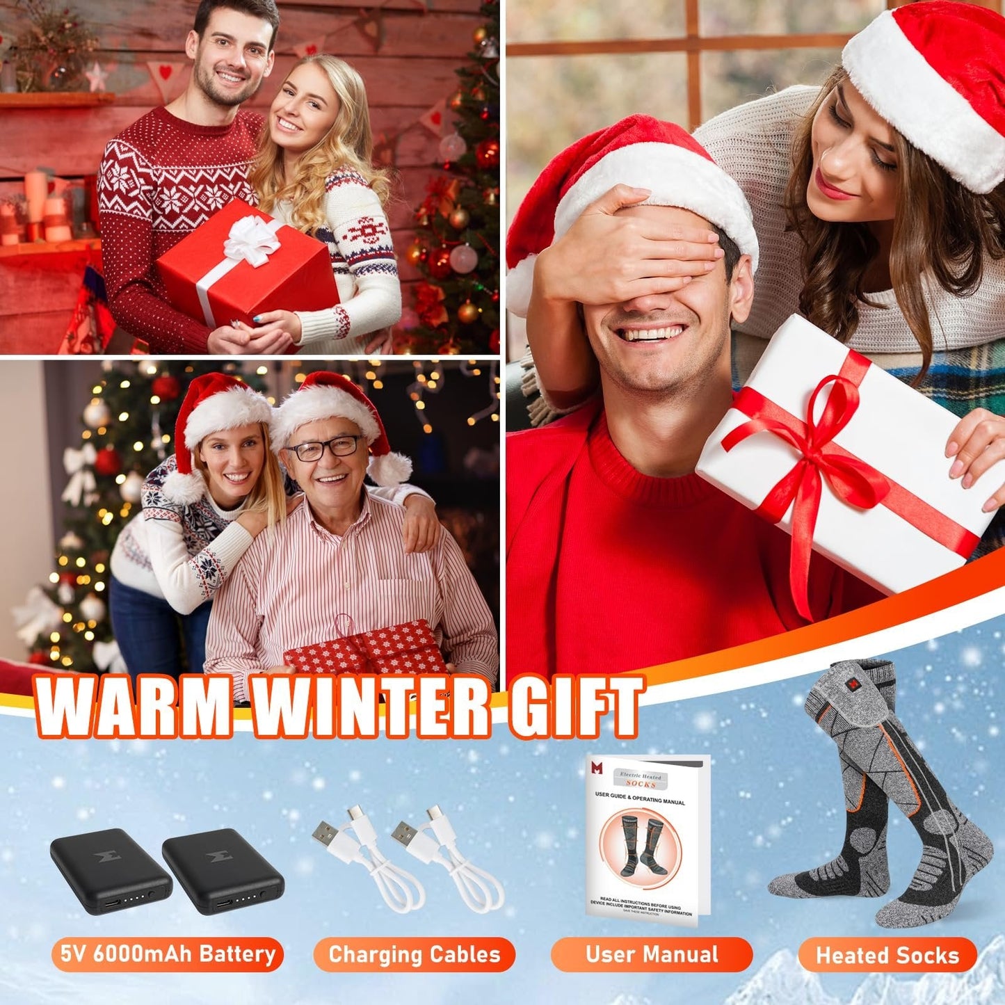 🎅Christmas Sale-Up to 50% OFF🔥Rechargeable Heated Socks for Men & Women