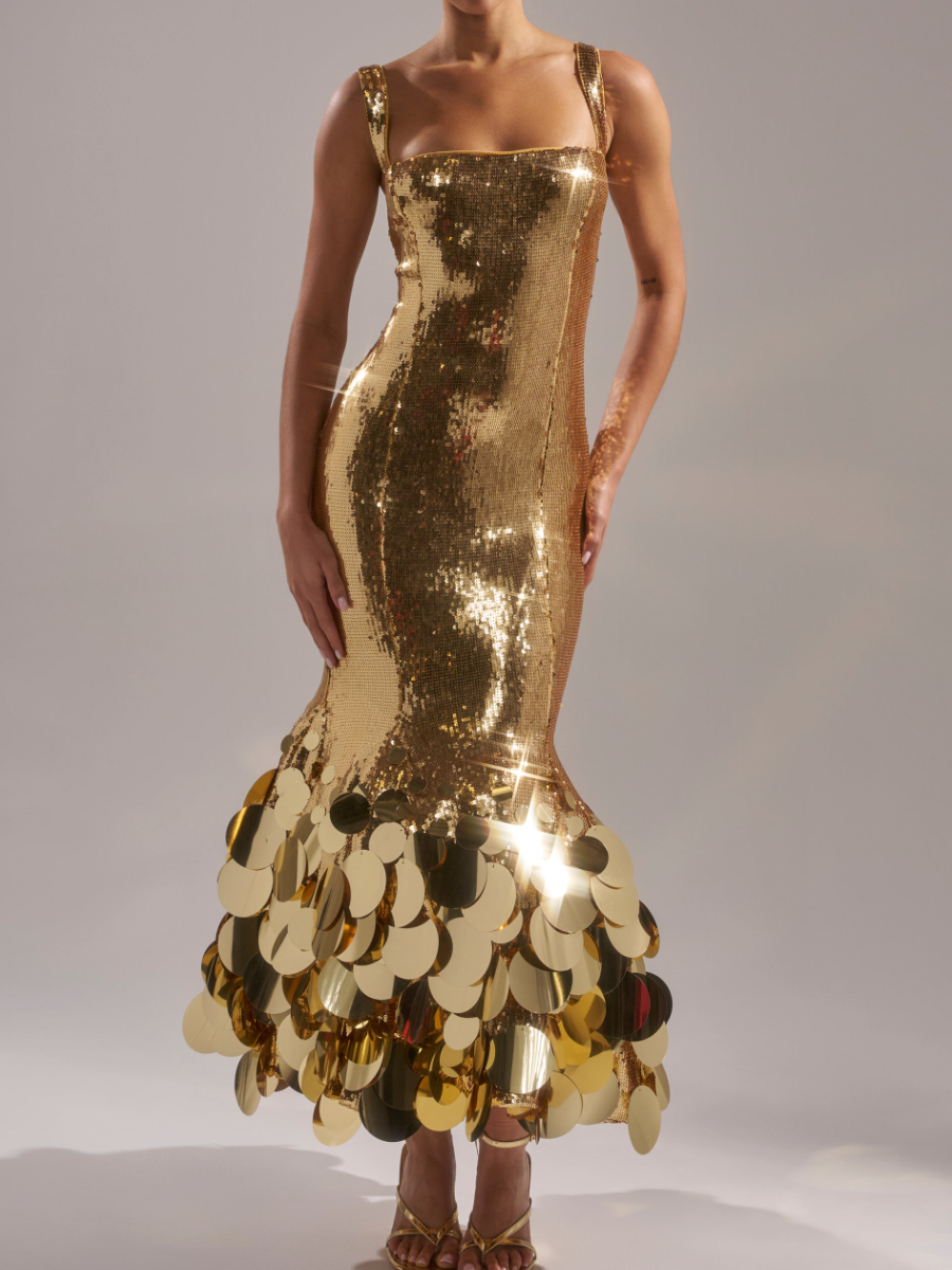 Golden Sequin Mermaid Dress