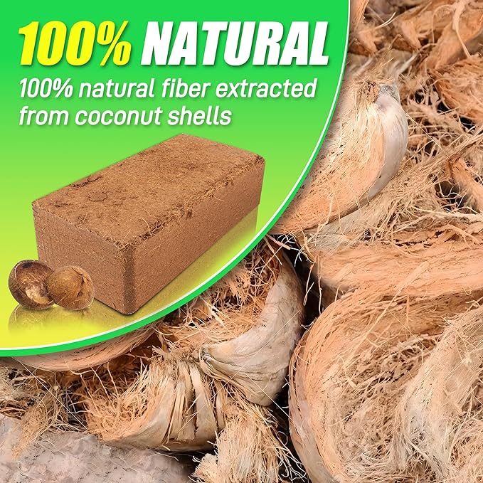 🔥LAST DAY SALE - ONLY £8.99!!⚡50K+ SOLD!🌱 🥥Premium Organic Coconut Coir Bricks For Plants