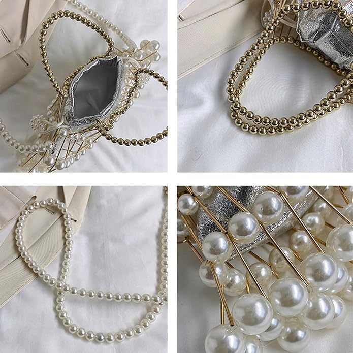 Vintage Pearl Tote Handbag