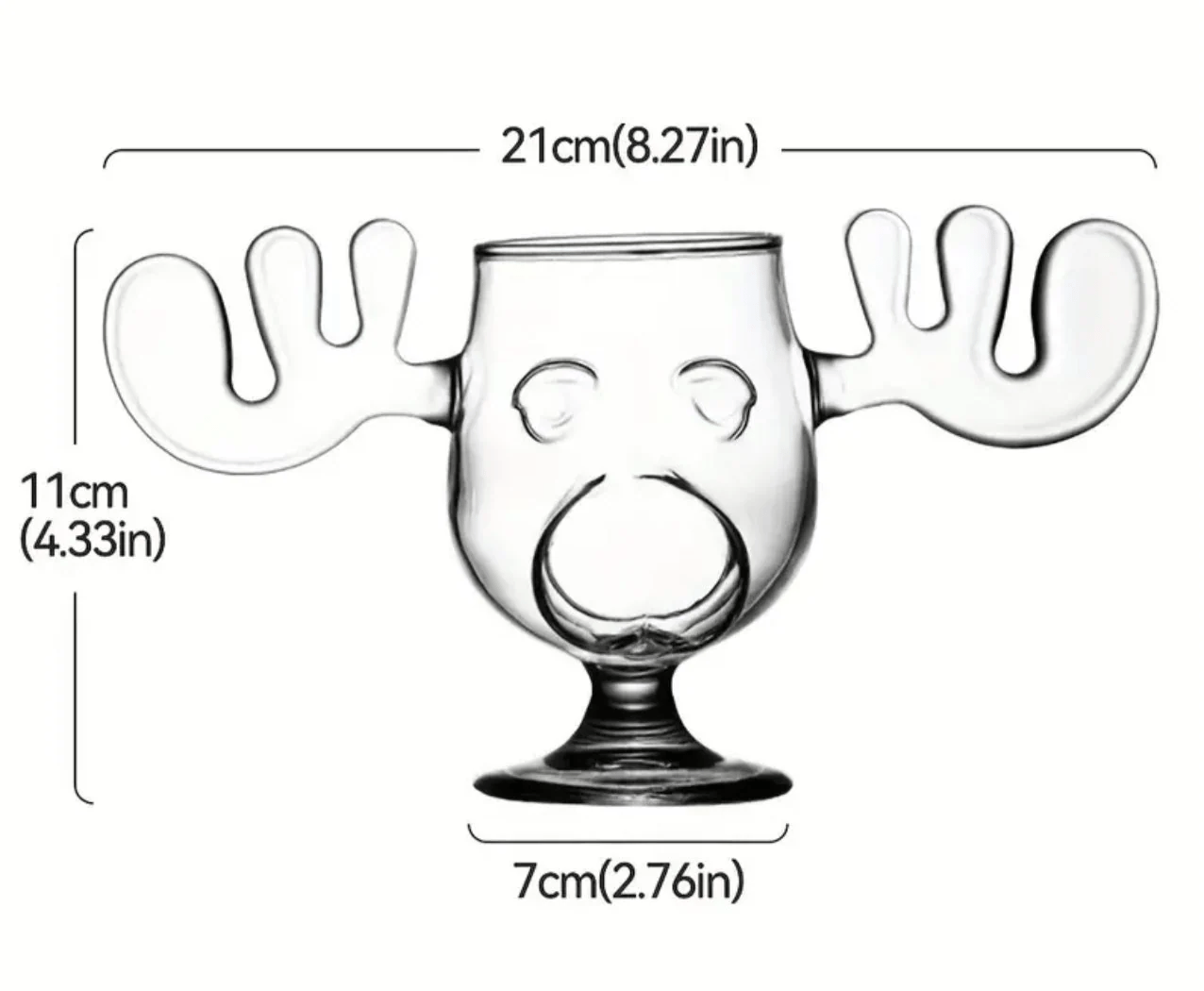 🎅Christmas Gift Idea 50%OFF🎁The Stag's Gaze: Where Light Dances 🦌✨Glass Reindeer Mug