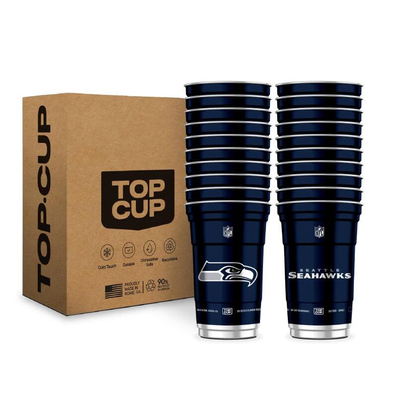 Top Cup NFL 20 oz Reusable Aluminum Cups 20 Count