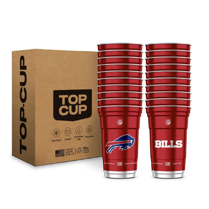 Top Cup NFL 20 oz Reusable Aluminum Cups 20 Count