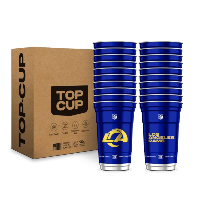 Top Cup NFL 20 oz Reusable Aluminum Cups 20 Count