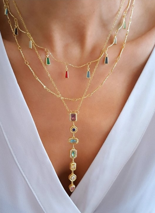 Color Zircon Necklace