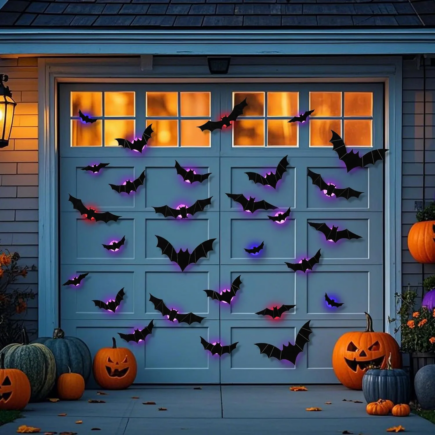 🎃Last Day Special Price £8.99!!🦇Halloween 3D Lighted Bats