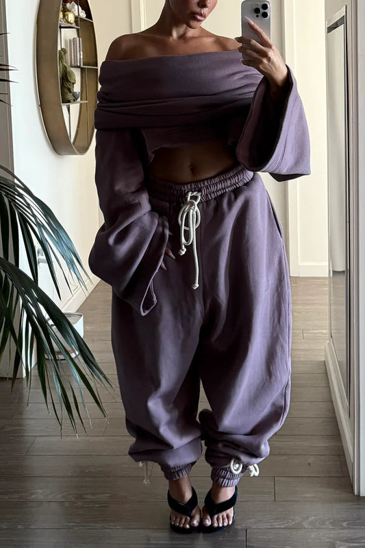 CLOUD TEDDY SWEATER Two Pieces Set