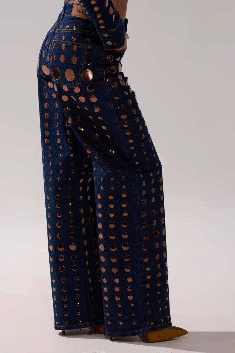 DISCO BABE DENIM BUTTON DOWN&RELAXED DENIM