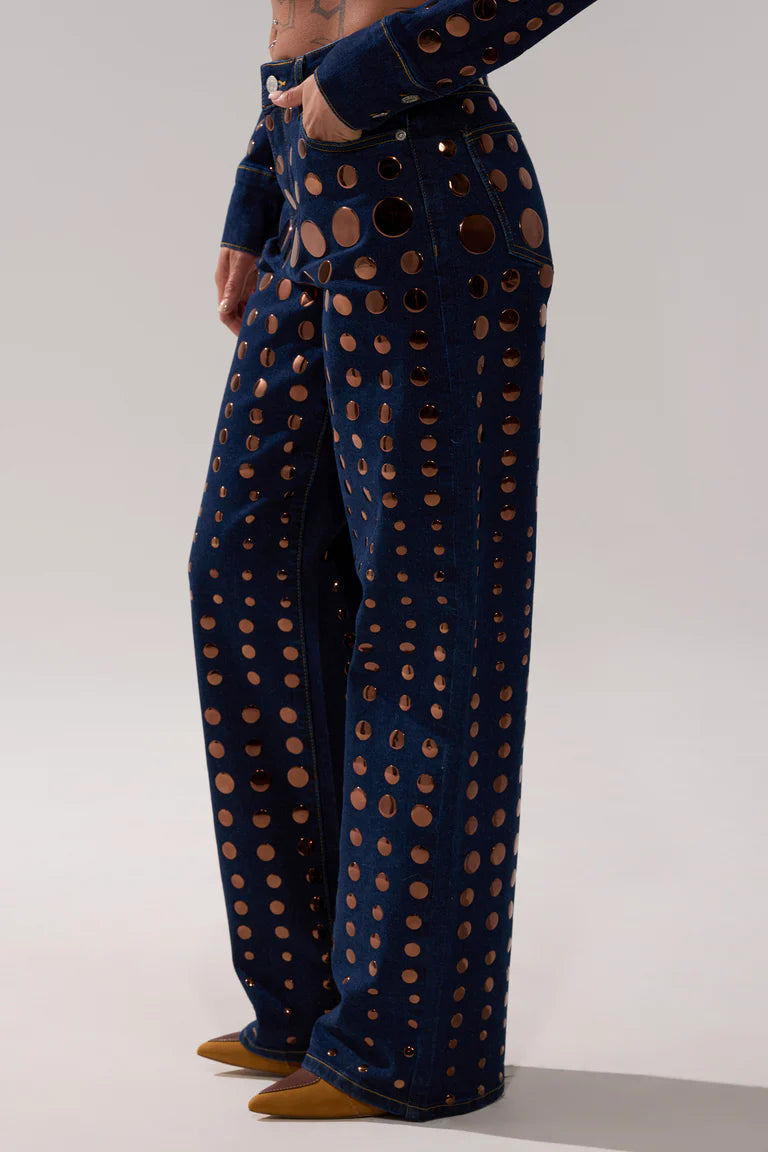 DISCO BABE DENIM BUTTON DOWN&RELAXED DENIM