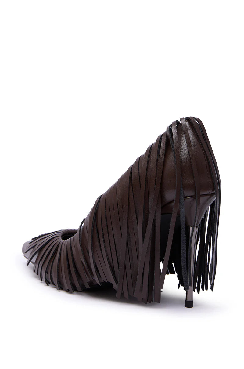 CHOCOLATE FRINGE CLASSIC PUMP