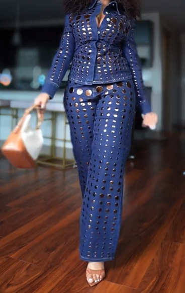 DISCO BABE DENIM BUTTON DOWN&RELAXED DENIM