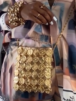 Metier D'Art Gold Medallion Chain Bag