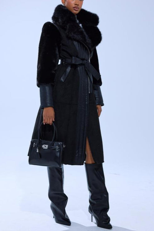 MIXED MEDIA COAT