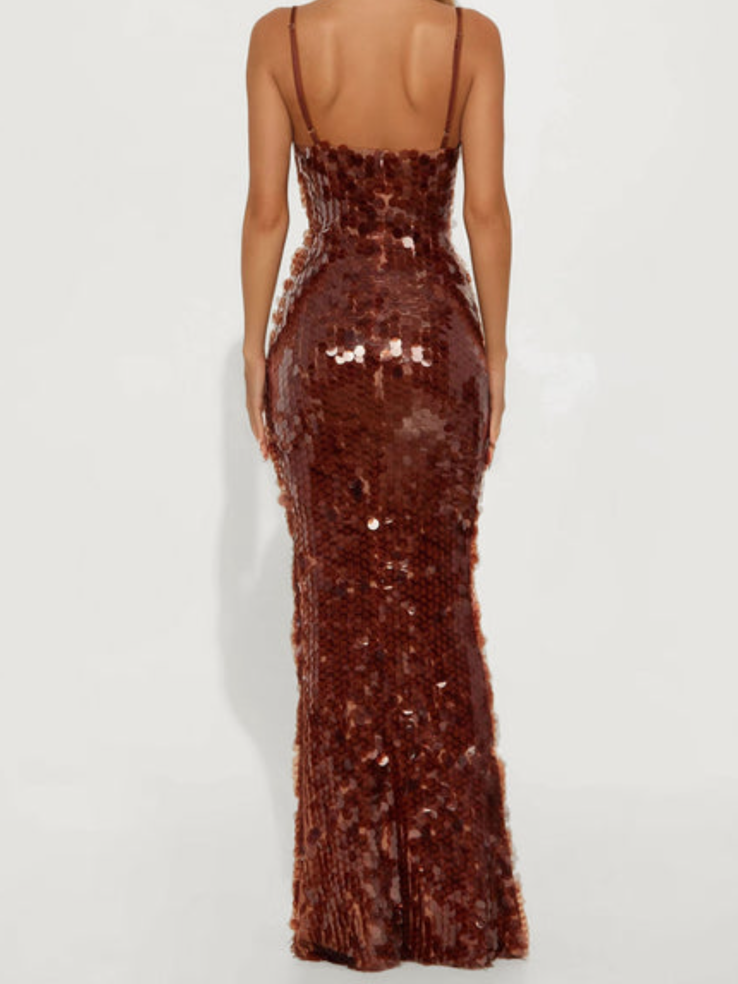 Sequin Dress-Brown