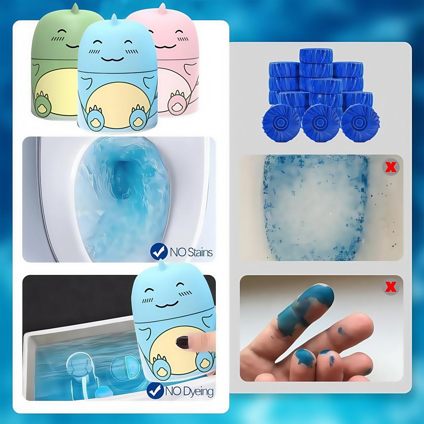 🔥Limited Time Price ￡9.99!!🔥-✨Blue Bubble Toilet Bowl Cleaner