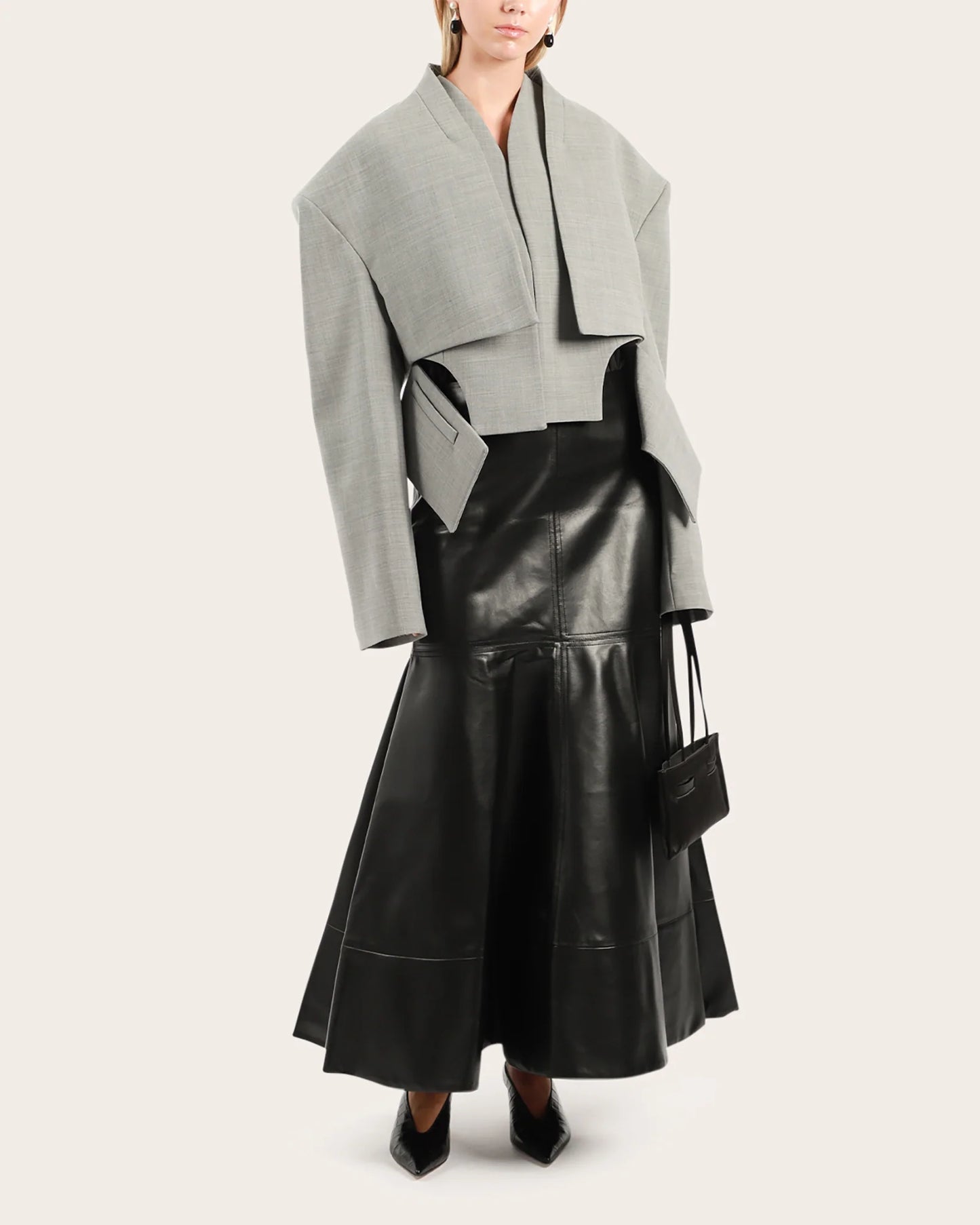 Asymmetric Hem Cutout Jacket