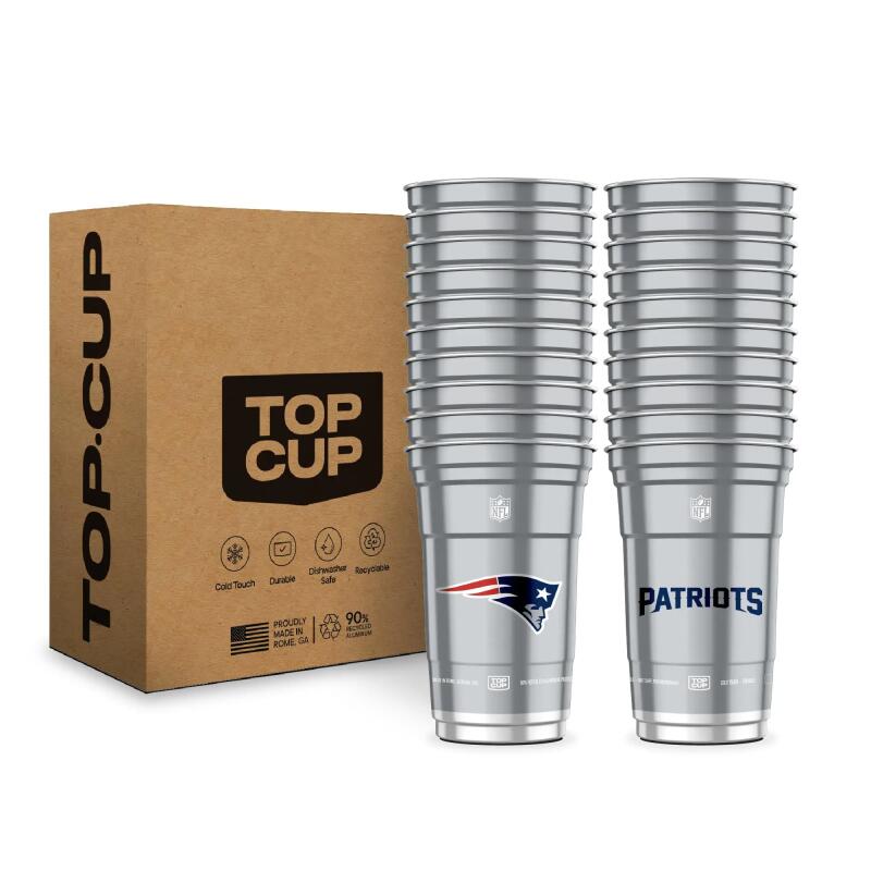 Top Cup NFL 20 oz Reusable Aluminum Cups 20 Count
