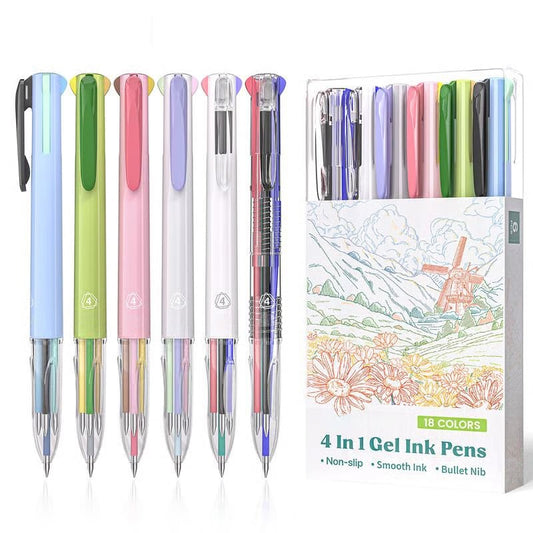 🔥Best Gift idea 49%OFF🎁-🌈4 In 1 Gel Ink Pens