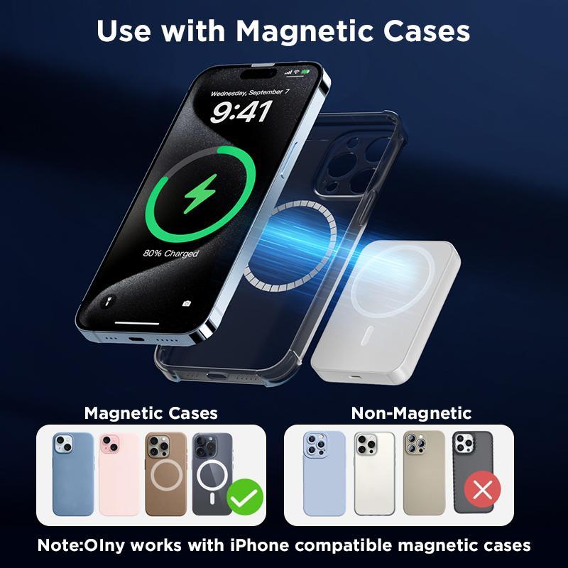 ⚡LAST DAY SALE £14.99!!⚡50K+ SOLD!🔥Fast Charge Portable Wireless Magnetic Power Bank