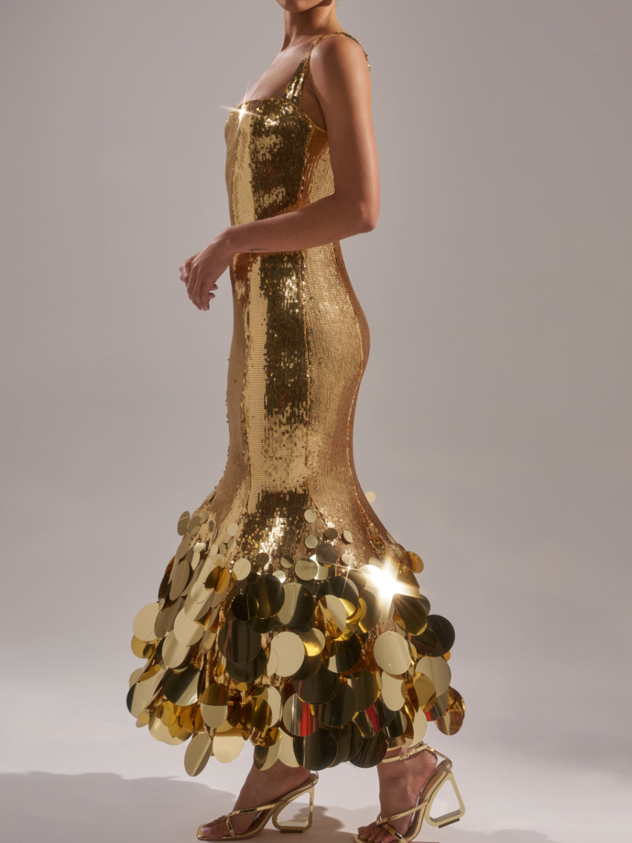 Golden Sequin Mermaid Dress