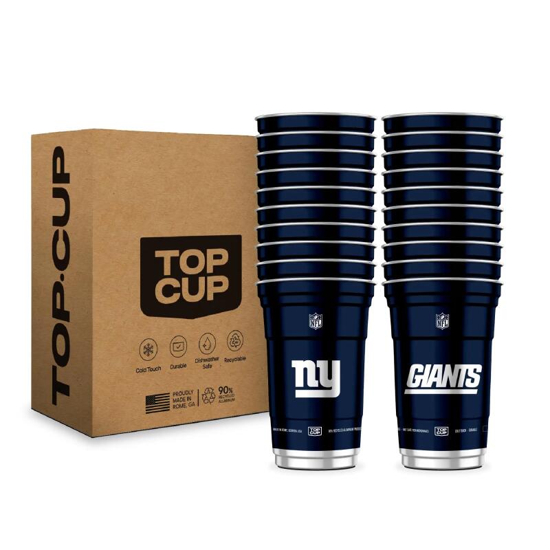 Top Cup NFL 20 oz Reusable Aluminum Cups 20 Count