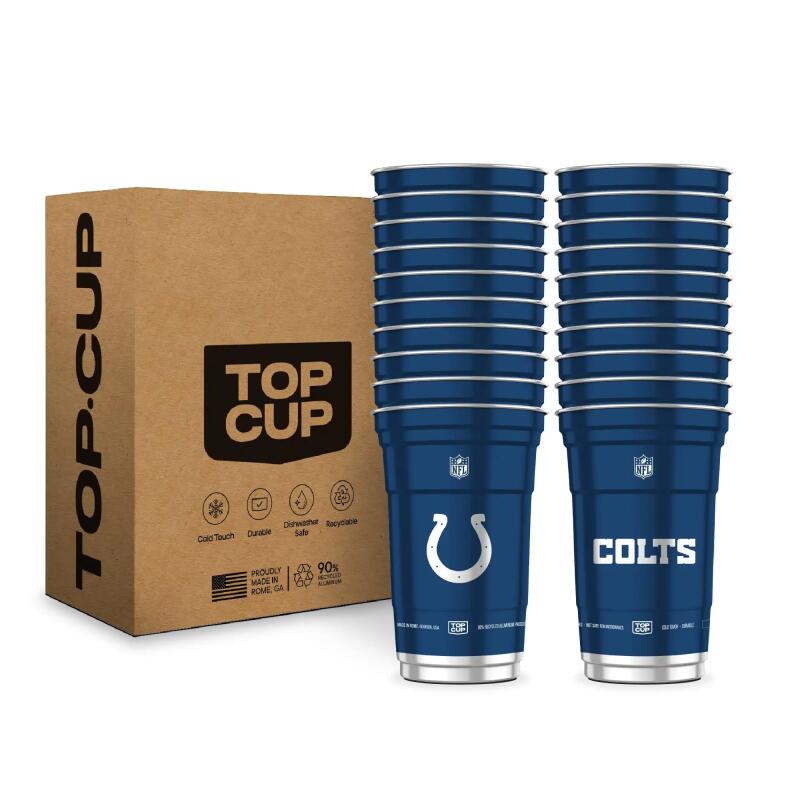 Top Cup NFL 20 oz Reusable Aluminum Cups 20 Count