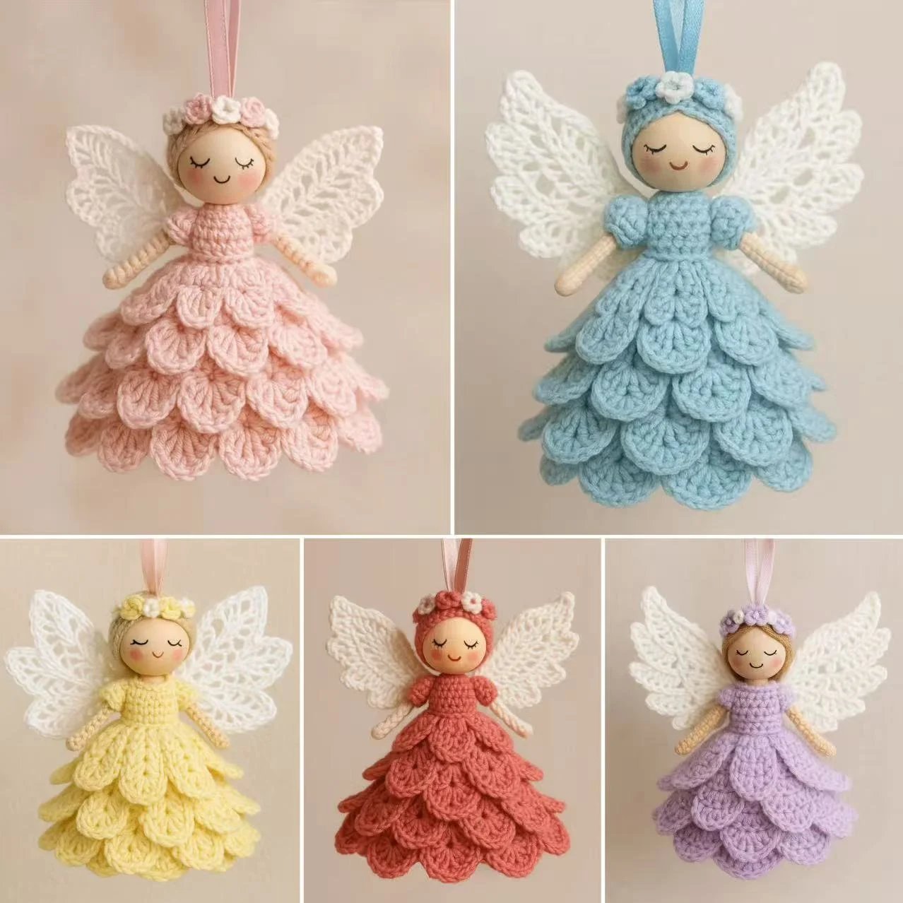 🧚Christmas Angel✨ Hot Sale 70%OFF!!⚡50K+ SOLD!🎁DIY Crochet Angel Ornament Kit
