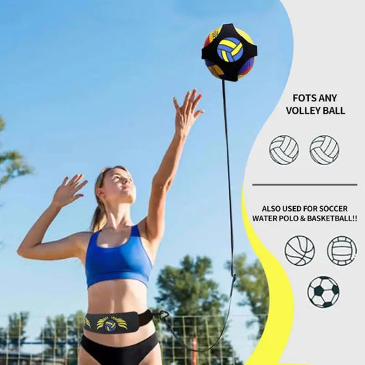 🎅Christmas Special Deals £9.95!!⚡50K+ SOLD!🏐Volleyball Rebound Belt Trainer - Solo Practice Tool