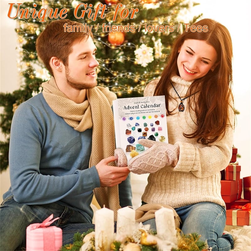 🎁Christmas Gift Idea 50% OFF🎅🎄24 Pcs Christmas Calendar Crystals - Natural Stone Crystal Journey