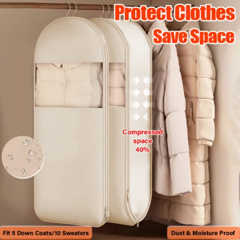 ✨Last Day Promotion 49% OFF✨ Space Saving Hanging Garment Bag with Self Compression Zipper