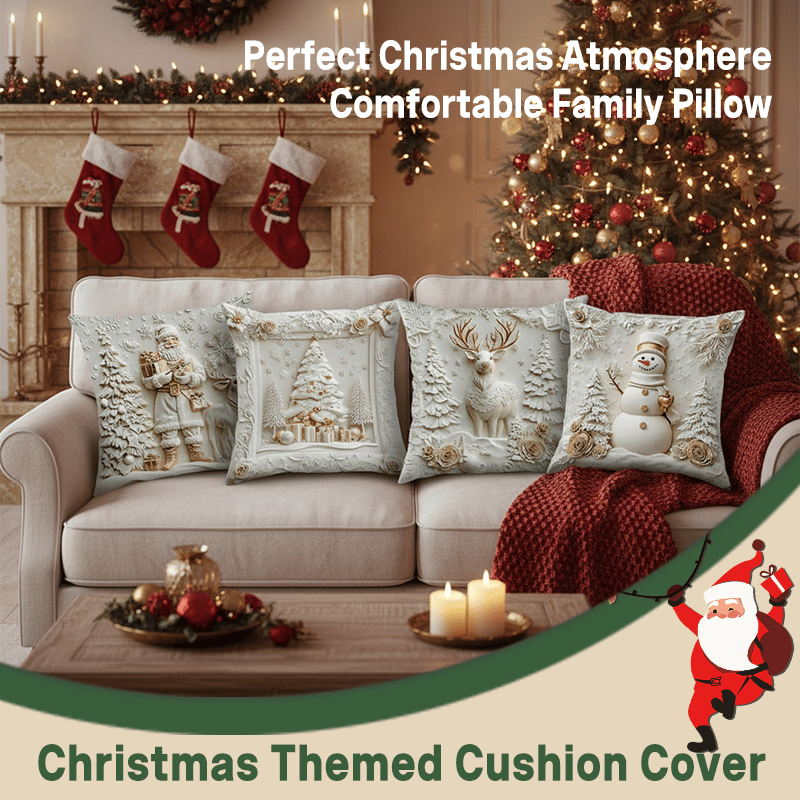 ⏰LAST DAY: $39.99 For 4PCS!!⚡50K  SOLD!?Christmas Themed Cushion Cover