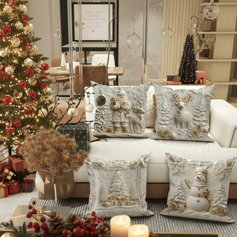 ⏰LAST DAY: $39.99 For 4PCS!!⚡50K  SOLD!?Christmas Themed Cushion Cover
