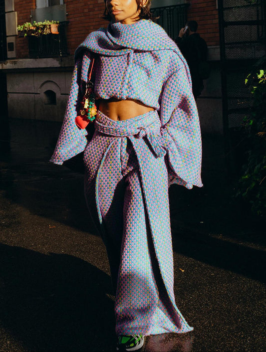 High-Waisted Wide-Leg Maxi Trousers