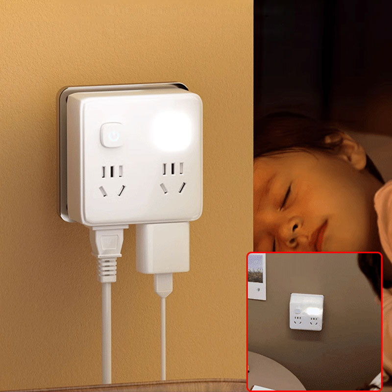 ⚡Buy 1 Get 1 Free⚡2 Pack Multi-Function Socket Converter with Night Light