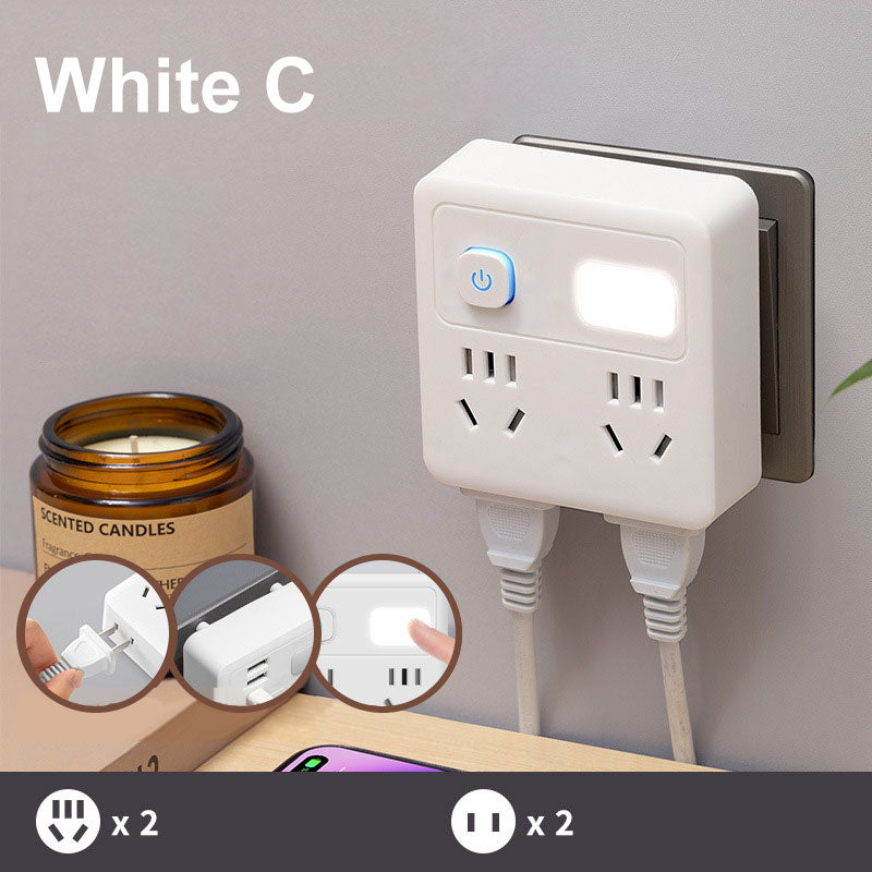 ⚡Buy 1 Get 1 Free⚡2 Pack Multi-Function Socket Converter with Night Light
