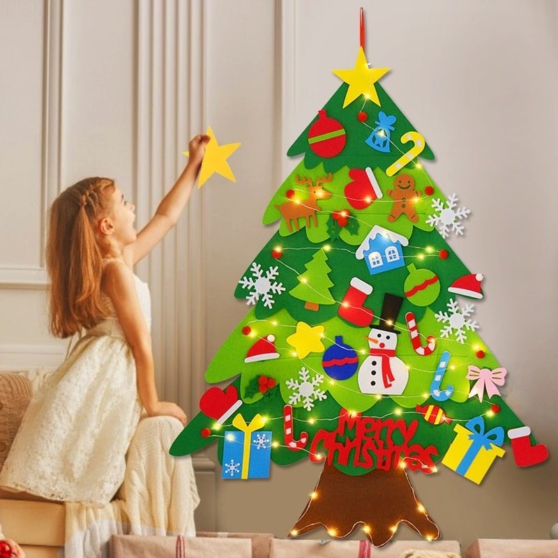 🎅Christmas Gift idea 49%OFF -🎁DIY Felt Christmas Tree Set🎄Buy 2 Free Shipping