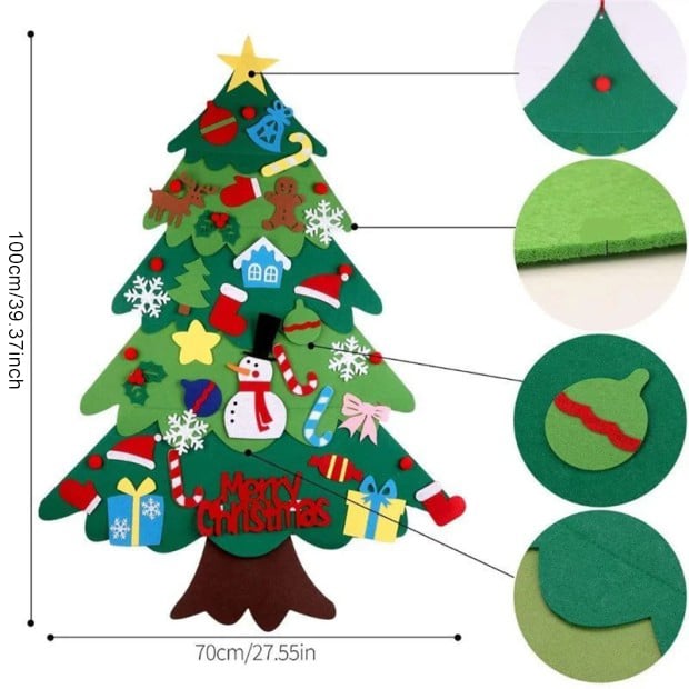 🎅Christmas Gift idea 49%OFF -🎁DIY Felt Christmas Tree Set🎄Buy 2 Free Shipping