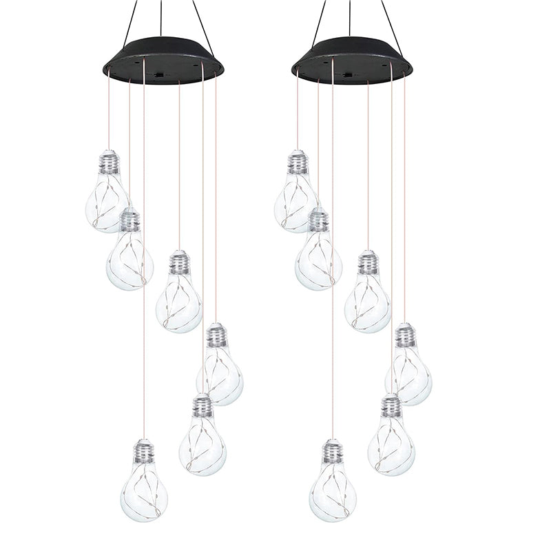 🔥💡Last Day Promotion 49% OFF - 🌈Colorful LED Solar-Powered Light Bulb Wind Chimes