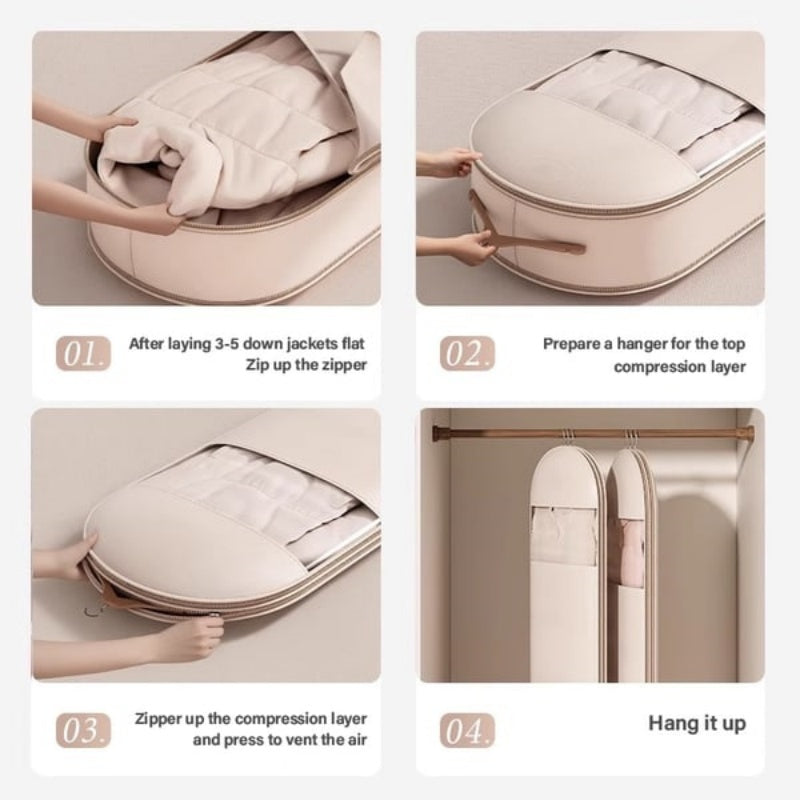 ✨Last Day Promotion 49% OFF✨ Space Saving Hanging Garment Bag with Self Compression Zipper