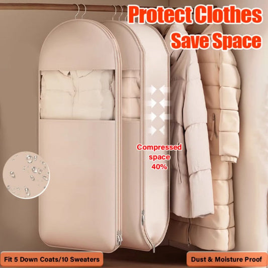 ✨Last Day Promotion 49% OFF✨ Space Saving Hanging Garment Bag with Self Compression Zipper