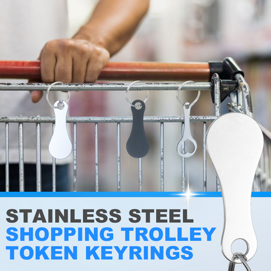 🔥 LAST DAY-BUY 1 GET 1 FREE🔥2 Pieces Stainless Steel Shopping Trolley Token Keyrings